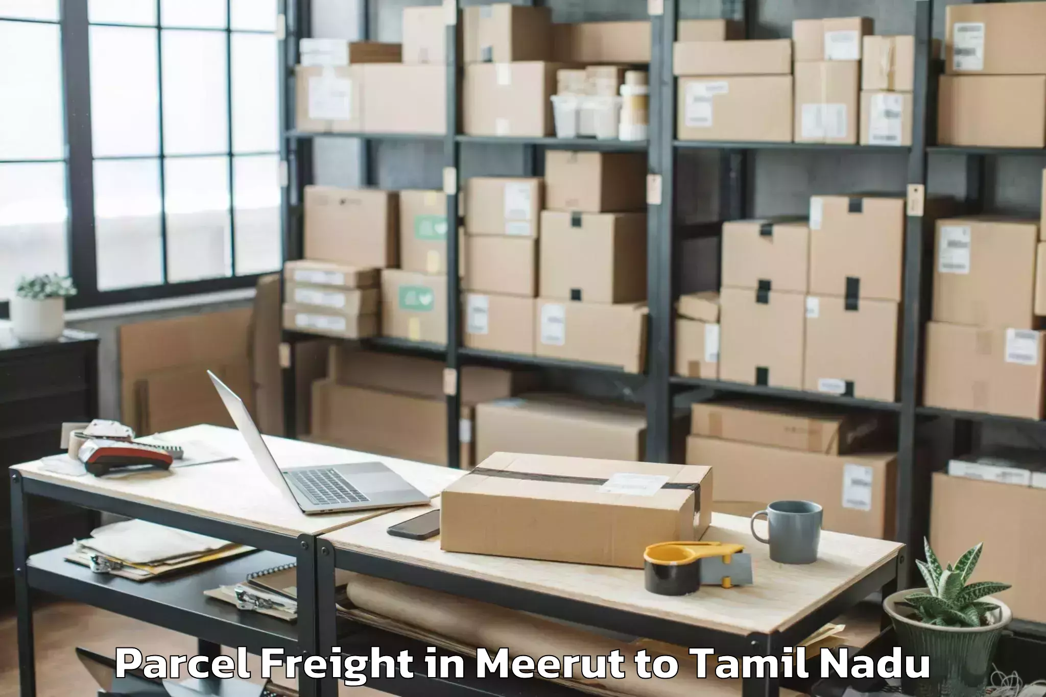 Hassle-Free Meerut to Tiruchirappalli Parcel Freight